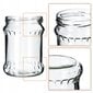 16x Lasipurkki 500ml Mason Jars Jar Hunajahillo Kurkkumehu hinta ja tiedot | Säilöntä | hobbyhall.fi