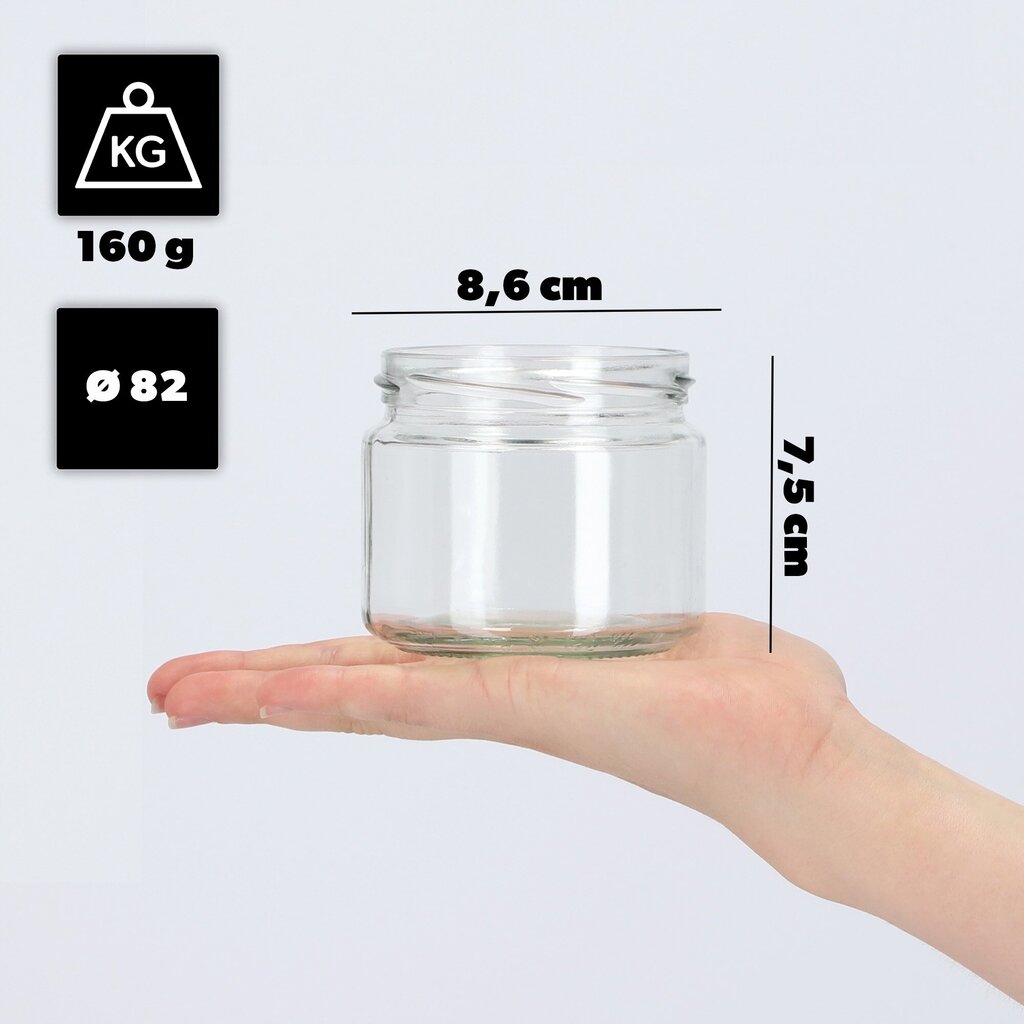 50x Lasipurkki 330 ml Säilöntäpurkit Jam Hunajahillot hinta ja tiedot | Säilöntä | hobbyhall.fi