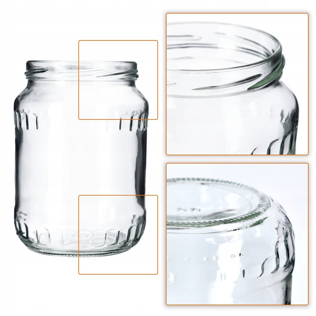 Lasipurkki 720 ml, Mason Jar, 24 kpl hinta ja tiedot | Säilöntä | hobbyhall.fi