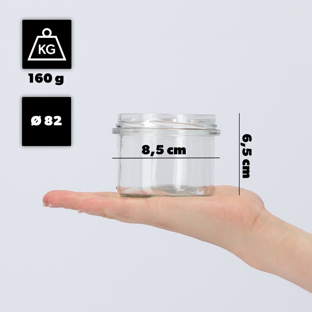 10x Lasipurkit 235 ml Säilöntäpurkit Jam kynttilöitä varten hinta ja tiedot | Säilöntä | hobbyhall.fi