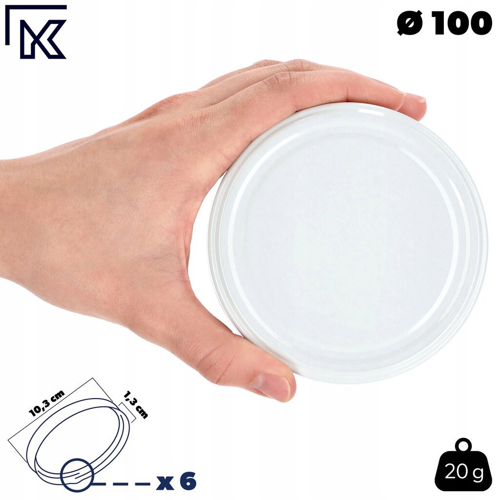 100x Korkit Purkkien kannet fi 100 Korkit purkeille hinta ja tiedot | Säilöntä | hobbyhall.fi