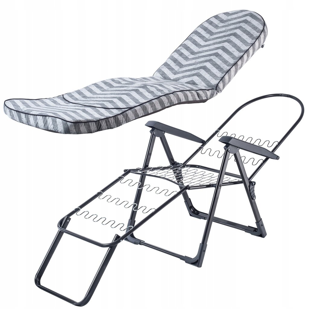 Deckchair Garden Beach tuoli Säädettävä 150kg hinta ja tiedot | Aurinkotuolit | hobbyhall.fi