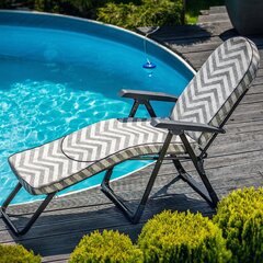 Deckchair Garden Beach tuoli Säädettävä 150kg hinta ja tiedot | Aurinkotuolit | hobbyhall.fi