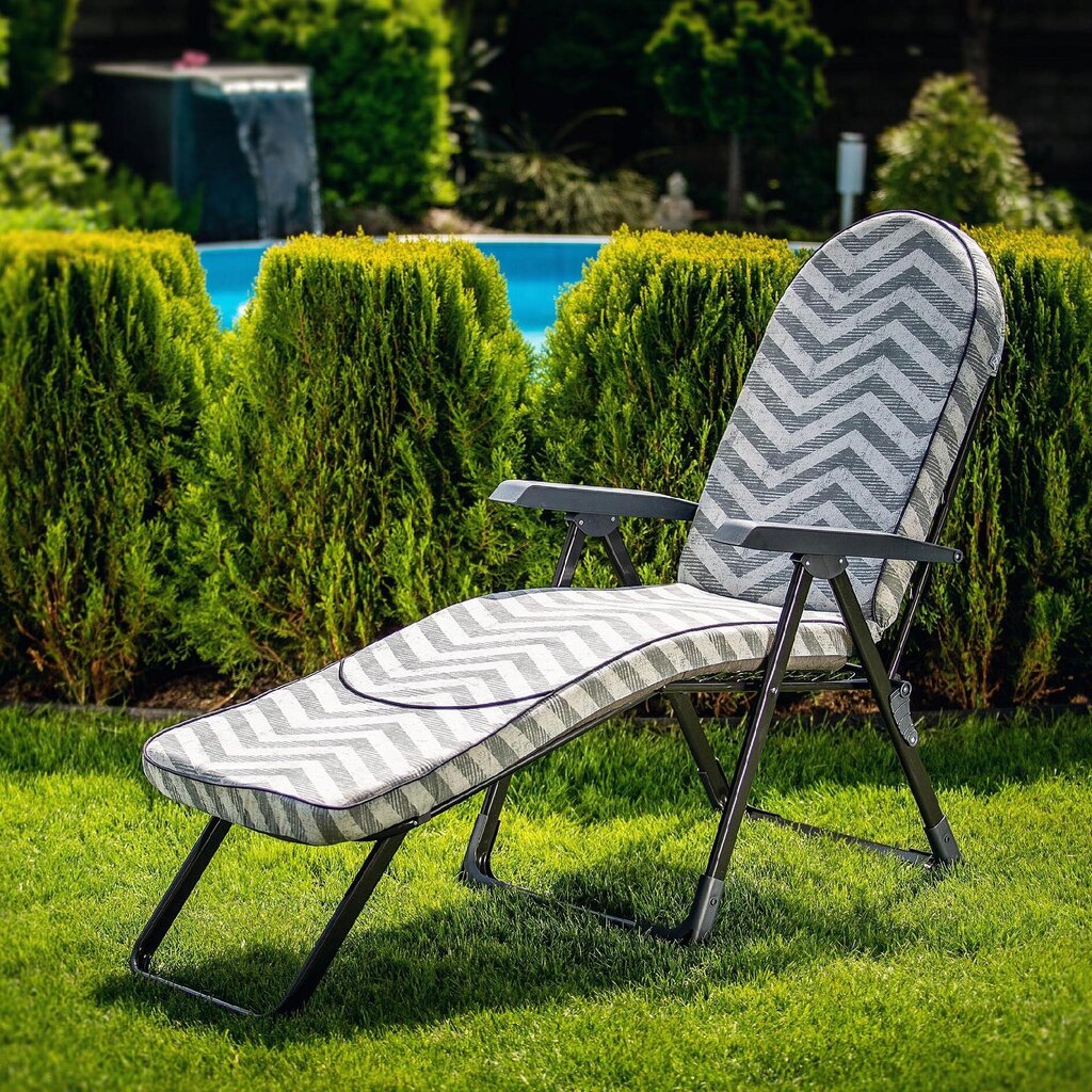 Deckchair Garden Beach tuoli Säädettävä 150kg hinta ja tiedot | Aurinkotuolit | hobbyhall.fi