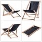 Garden Beach Deckchair Puiset lepotuolit 2 kpl hinta ja tiedot | Aurinkotuolit | hobbyhall.fi