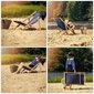 Garden Beach Deckchair Puiset lepotuolit 2 kpl hinta ja tiedot | Aurinkotuolit | hobbyhall.fi