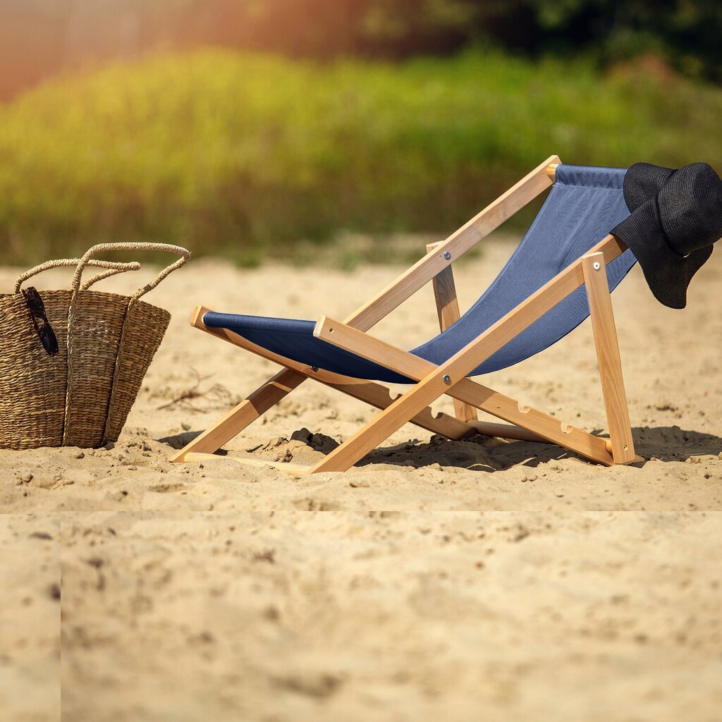 Garden Beach Deckchair Puiset lepotuolit 2 kpl hinta ja tiedot | Aurinkotuolit | hobbyhall.fi