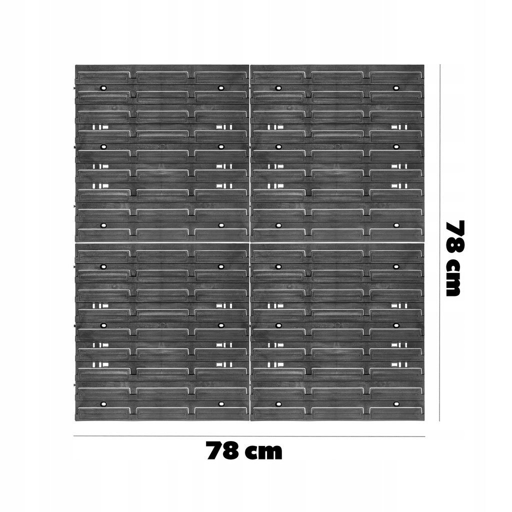 Työkalulauta 78x78cm Työpajan autotallin hylly hinta ja tiedot | Työkalupakit ja muu työkalujen säilytys | hobbyhall.fi