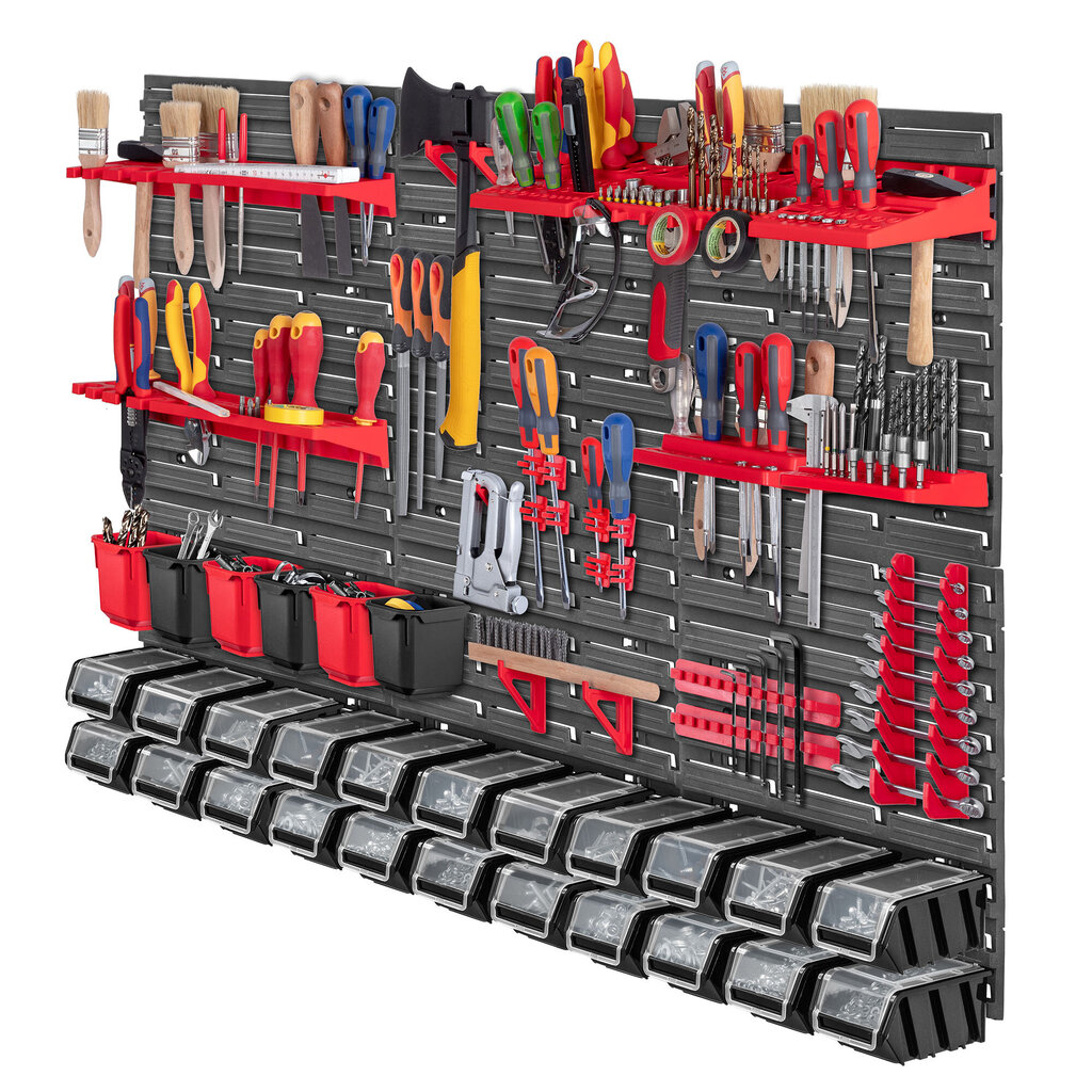 Työkalulaudan seinä 117x78cm 53El Workshop Autotallin hiekkalaatikot hinta ja tiedot | Työkalupakit ja muu työkalujen säilytys | hobbyhall.fi