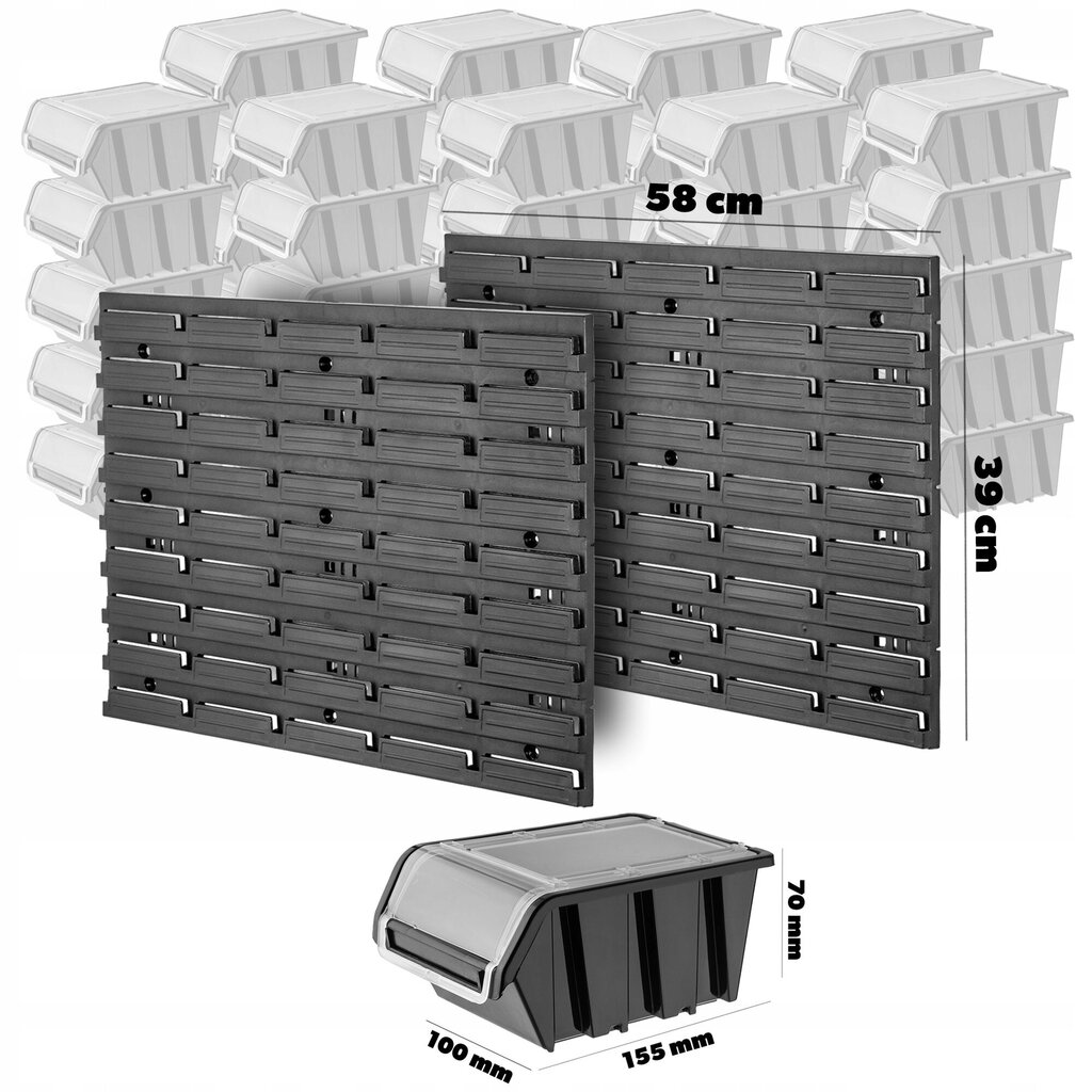 Työkalulauta seinähylly 58x78 50 kpl hinta ja tiedot | Työkalupakit ja muu työkalujen säilytys | hobbyhall.fi