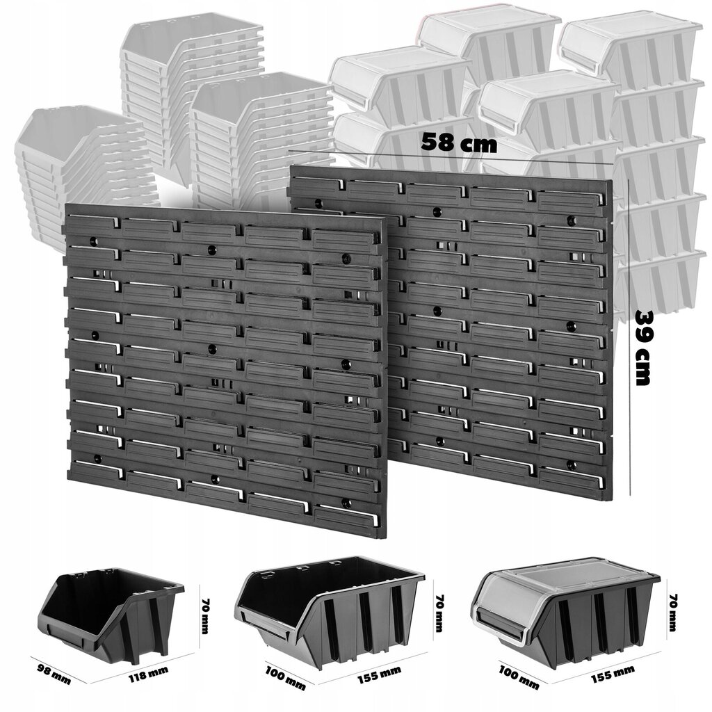 Workshop Board Seinähylly 58x78 50 kpl hinta ja tiedot | Työkalupakit ja muu työkalujen säilytys | hobbyhall.fi