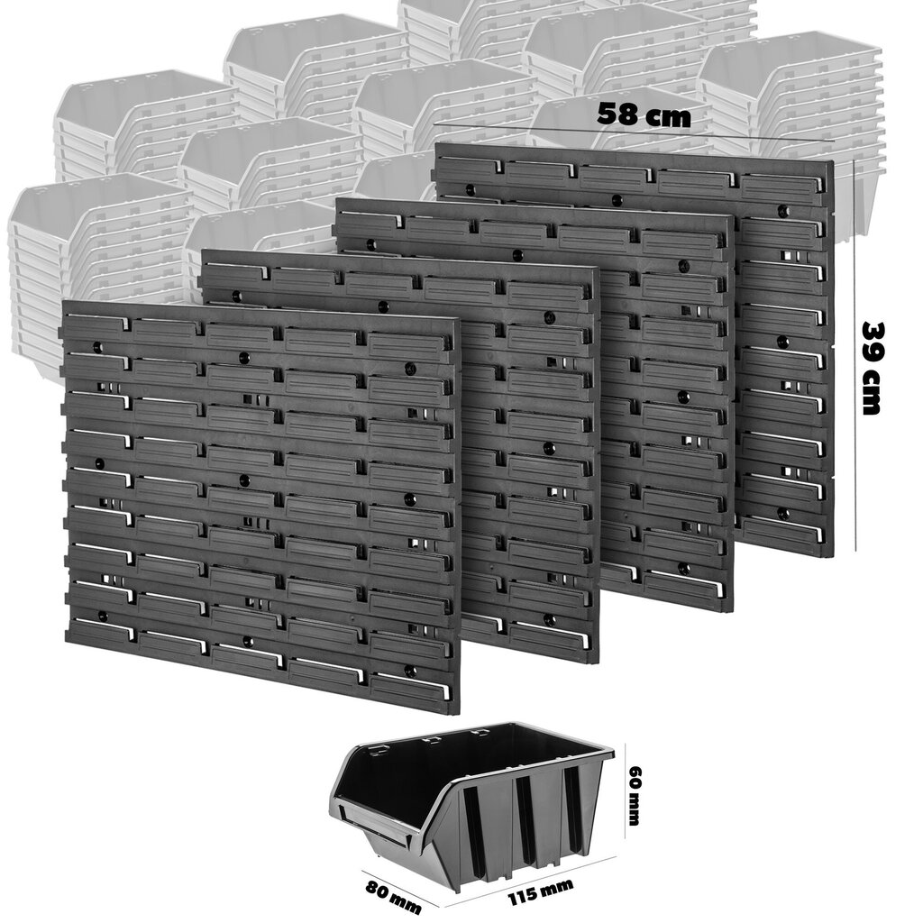 Workshop Seinälevy 116x78cm 81 El hinta ja tiedot | Työkalupakit ja muu työkalujen säilytys | hobbyhall.fi