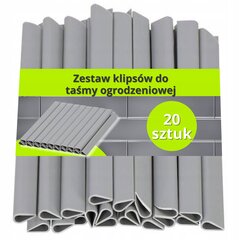 20 x Aitanauhan kiinnitysklipsit vaaleanharmaa 19cm hinta ja tiedot | Aidat ja tarvikkeet | hobbyhall.fi