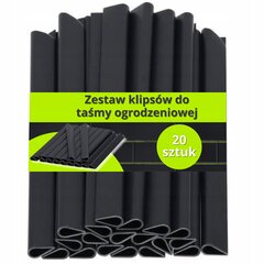 20 x Aitanauhan kiinnitysklipsit Antracite 19cm hinta ja tiedot | Aidat ja tarvikkeet | hobbyhall.fi