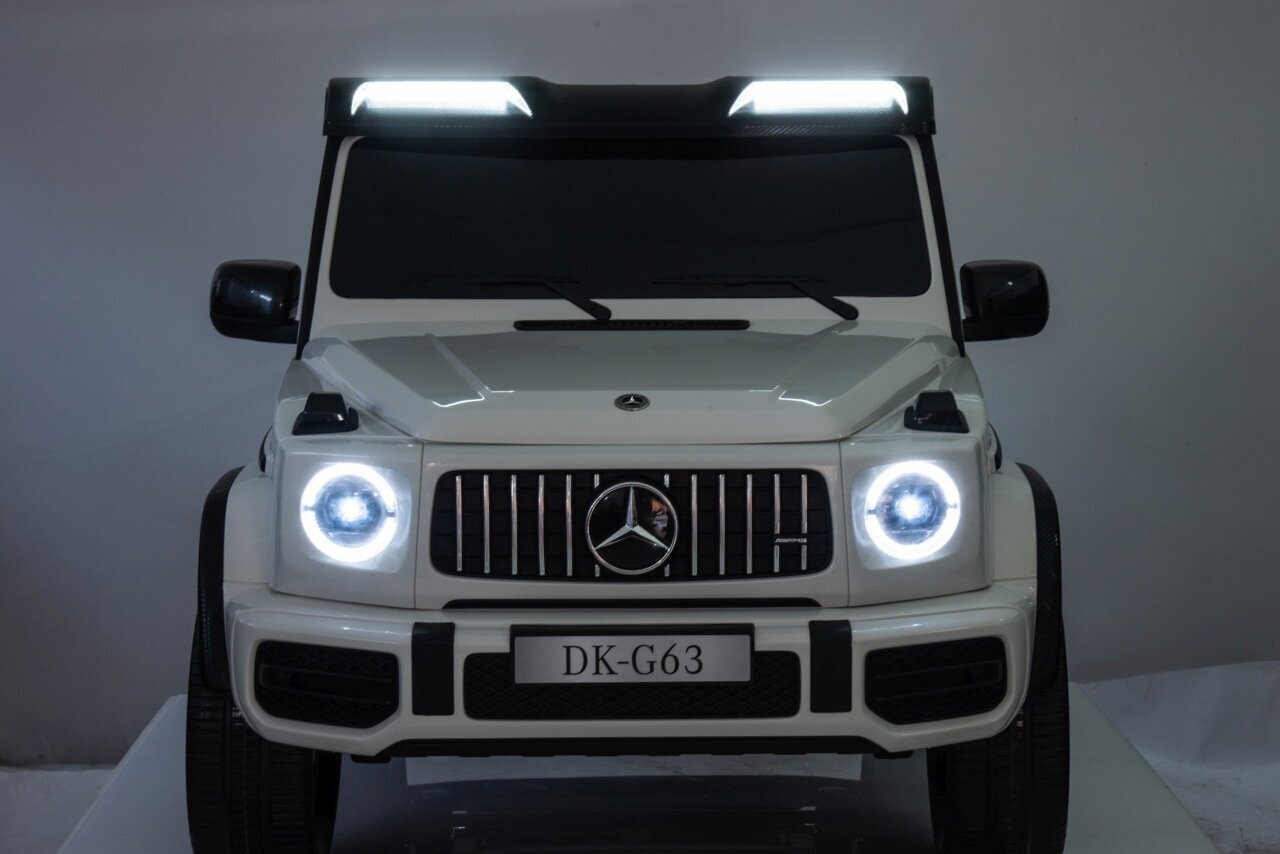 Sähköauto 4x4 Mercedes Benz G63 AMG XXL, valkoinen hinta ja tiedot | Lasten sähköautot | hobbyhall.fi