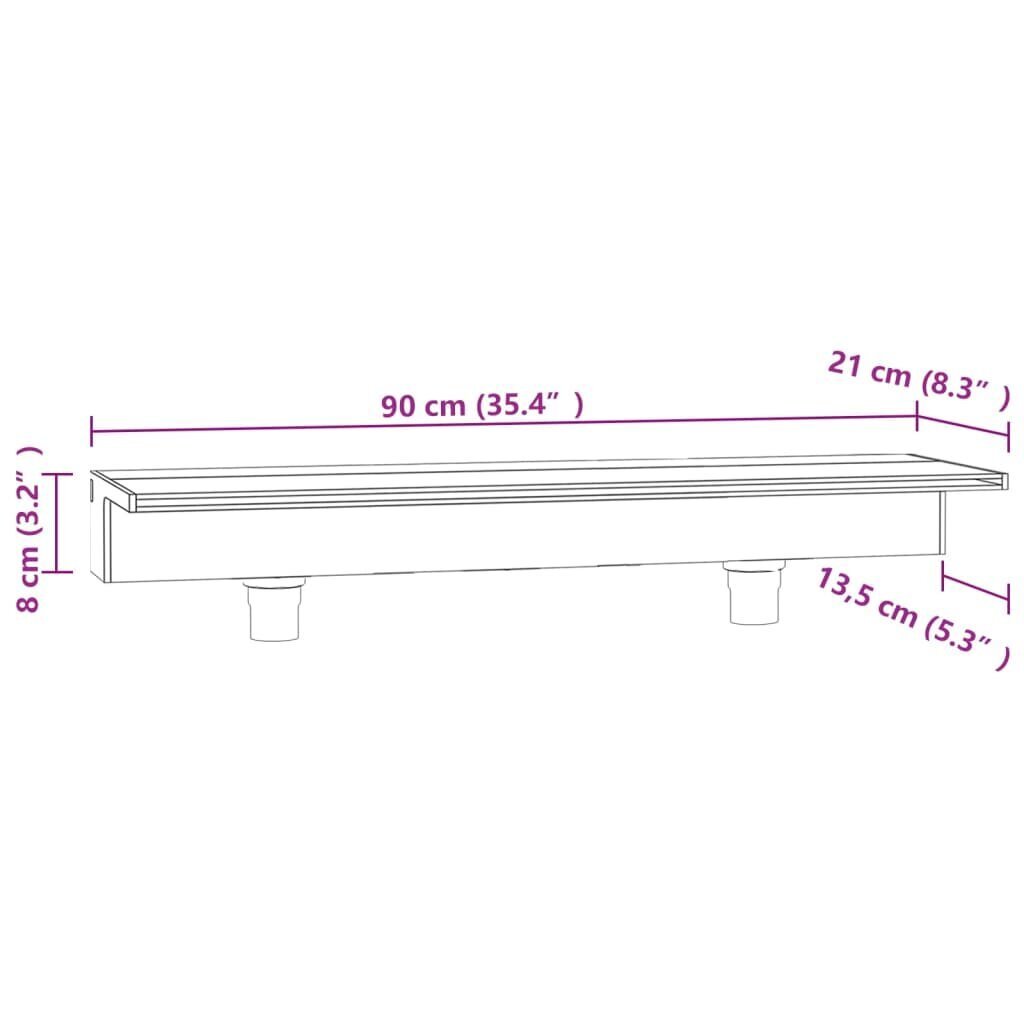 Vesiputous erivärisillä LED-valoilla, 90cm, akryyli hinta ja tiedot | Puutarhakoristeet | hobbyhall.fi