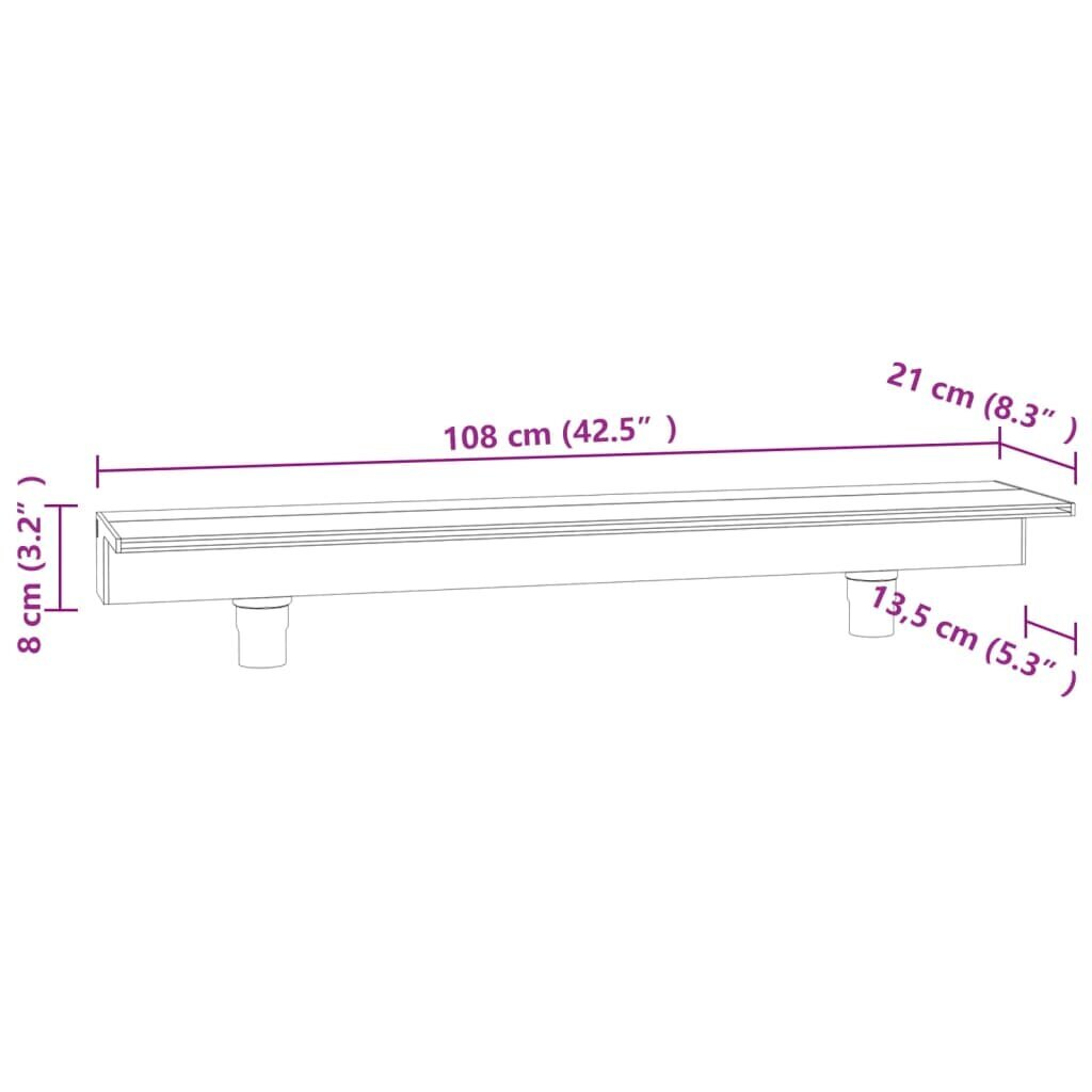 Vesiputous erivärisillä LED-valoilla, 108cm, akryyli hinta ja tiedot | Puutarhakoristeet | hobbyhall.fi