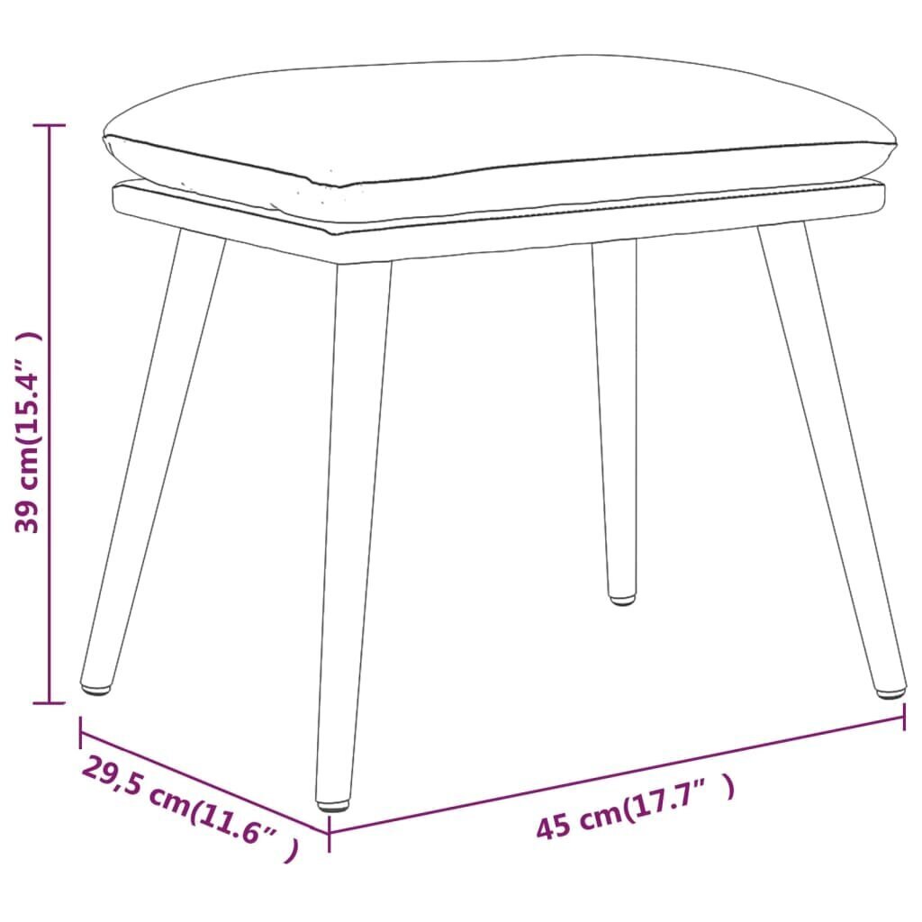 vidaXL-rahi, 45x29,5x39 cm, viininpunainen kangas hinta ja tiedot | Säkkituolit, rahit ja penkit | hobbyhall.fi