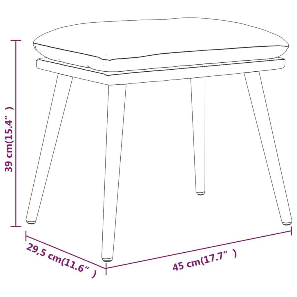 Rahi, sininen, 45x29,5x39cm, samettia hinta ja tiedot | Säkkituolit, rahit ja penkit | hobbyhall.fi