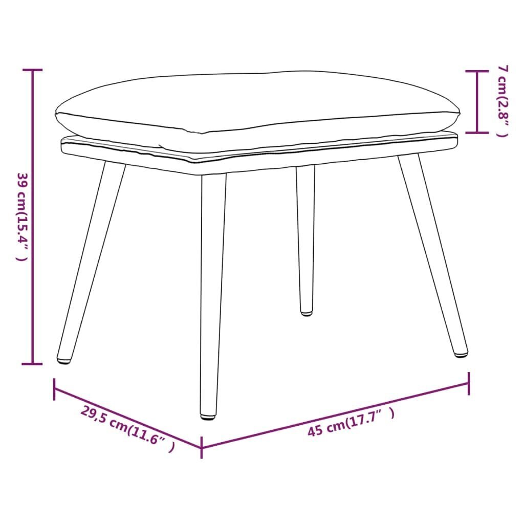 Rahi, vaaleanharmaa, 45x29,5x39cm, kangas hinta ja tiedot | Säkkituolit, rahit ja penkit | hobbyhall.fi