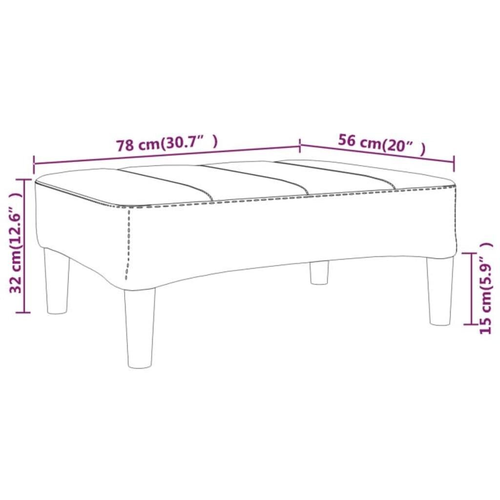 Jalkapenkki, sininen, 78x56x32cm, kangas hinta ja tiedot | Säkkituolit, rahit ja penkit | hobbyhall.fi