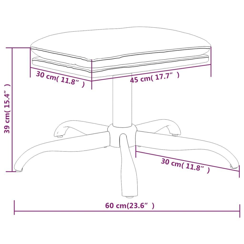 Rahi, tekonahka, 60x60x39cm, kerma/oranssi hinta ja tiedot | Säkkituolit, rahit ja penkit | hobbyhall.fi