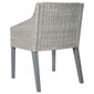 Ruokapöydän tuolit tyynyillä, luonnonrottinki, 2 kpl, harmaa hinta ja tiedot | Ruokapöydän tuolit | hobbyhall.fi