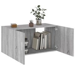 Seinäkaappi, harmaa tammi, 80x39x40cm, puuta hinta ja tiedot | Hyllyt | hobbyhall.fi