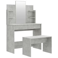 Kampauspöytäsetti, 96x40x142cm, betoninharmaa hinta ja tiedot | Peilipöydät | hobbyhall.fi
