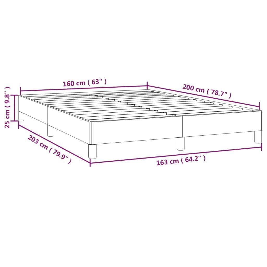 Sängynrunko, kermanvärinen, kangas 160x200 cm hinta ja tiedot | Sängyt | hobbyhall.fi