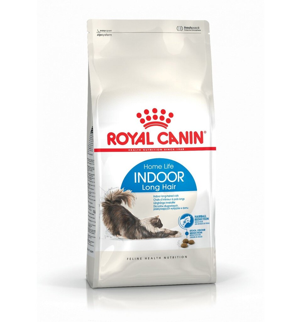 Royal Canin Indoor Long Hair kissan kuivaruoka sisäkissoille vain 2kg. hinta ja tiedot | Kissan kuivaruoka | hobbyhall.fi