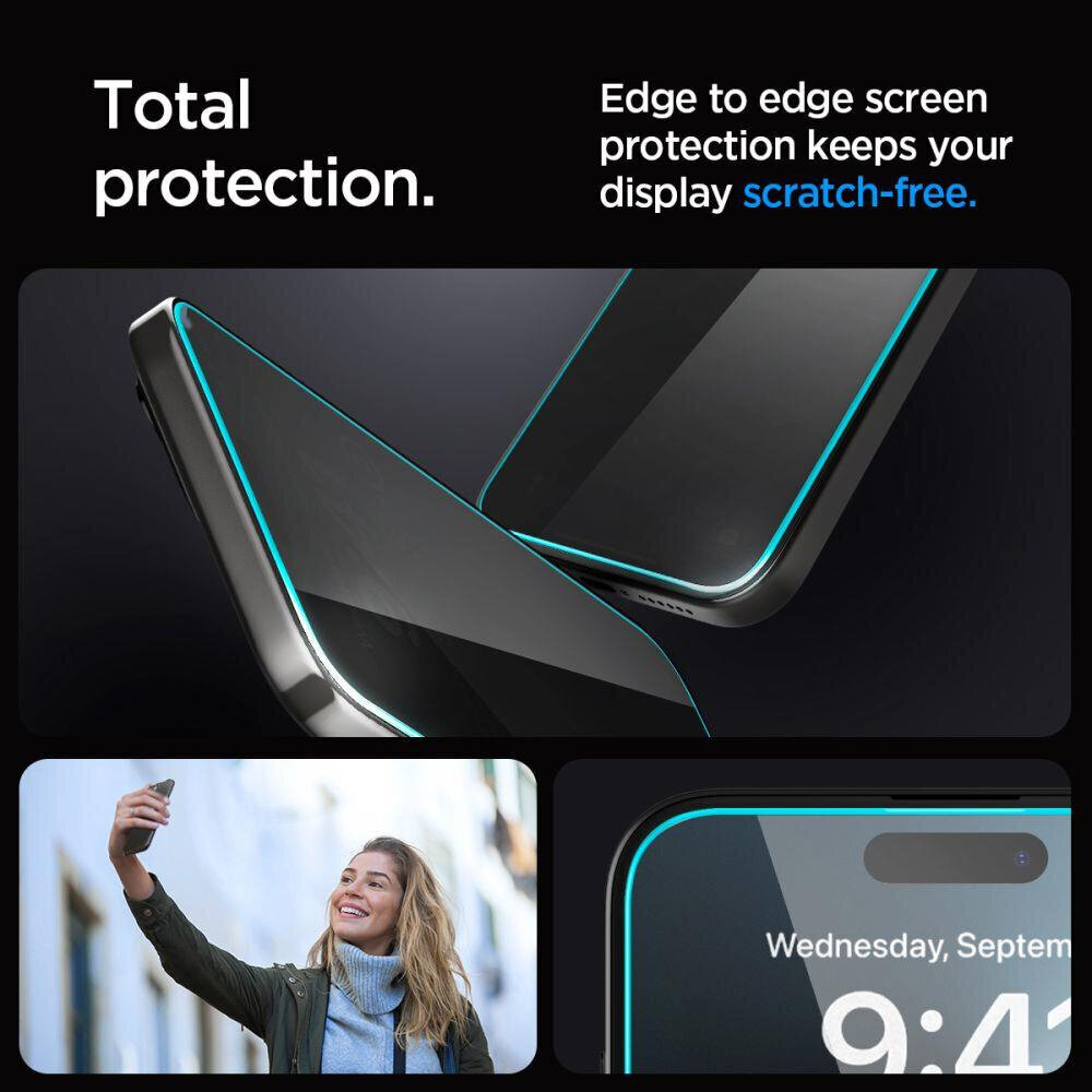 Spigen Glas.TR EZ Fit Privacy, 2 pack hinta ja tiedot | Näytönsuojakalvot ja -lasit | hobbyhall.fi