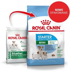 Royal Canin Mini Starter Mother&Babydog kuivaruoka enintään 2 kk:n ikäisille pennuille ja imettäville nartuille pienille roduille 1kg hinta ja tiedot | Koiran kuivaruoka | hobbyhall.fi