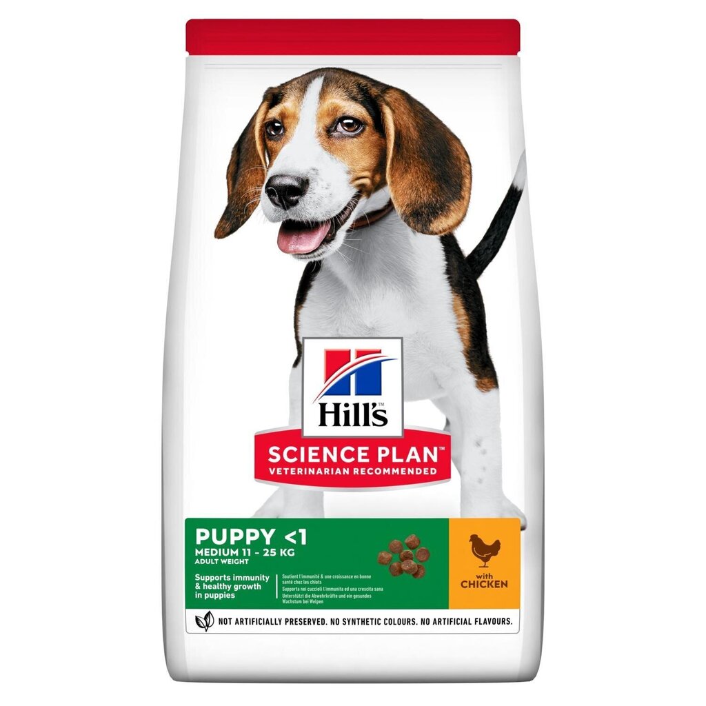 HILL'S Science Plan Puppy Medium rodun kuivaruoka kanan kanssa 14 kg hinta ja tiedot | Koiran kuivaruoka | hobbyhall.fi