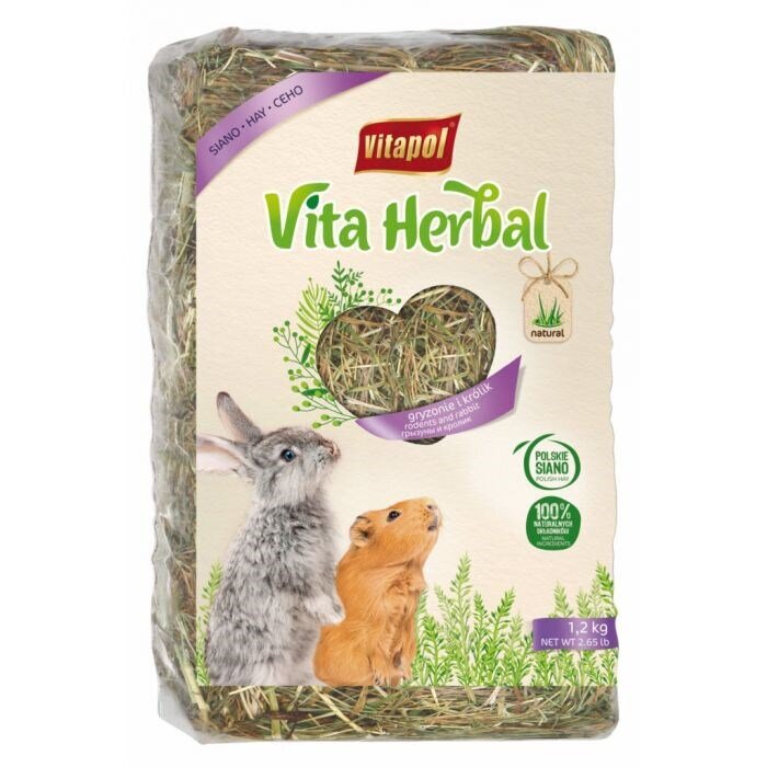 Heinä jyrsijöille Vitapol Vita Herbal, 1,2 kg hinta ja tiedot | Pieneläinten heinät ja kuivikkeet | hobbyhall.fi