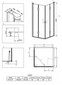 Kaksinkertainen kokoontaitettava neliön muotoinen suihkukaappi 90x90x200cm hinta ja tiedot | Suihkukaapit ja suihkunurkat | hobbyhall.fi