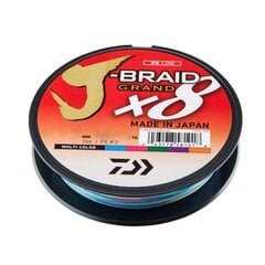 Punottu linja DAIWA J-Braid Grand x8 0,13mm 8,5kg 150m monivärinen hinta ja tiedot | Siimat | hobbyhall.fi