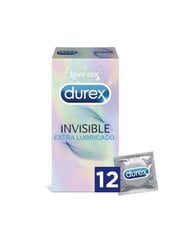 Kondomit Durex Invisible Extra Lubricant, 12 kpl hinta ja tiedot | Kondomit | hobbyhall.fi