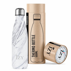 Thermo pullo IZY Bottle, 500ml, Marble White hinta ja tiedot | Termoskannut ja termosmukit | hobbyhall.fi