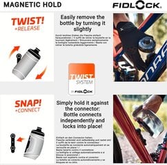 Fidlock -pullo 590 U. Pyöräpyöräpyörämagneettinen Bouteille Porte Bog DGUS -reitti Porte Gourde Velo Porte Gourde VTT Porte Velo -pullo hinta ja tiedot | Juomapullot ja telineet polkupyöriin | hobbyhall.fi