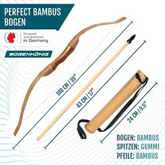 Bogen King Arrow and Sheet Children Wood Set 10 nuolet ja quiver -aloittelijat ja lasten kaarit hinta ja tiedot | Pihapelit ja ulkopelit | hobbyhall.fi