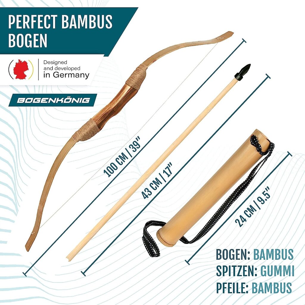 Bogen King Arrow and Sheet Children Wood Set 10 nuolet ja quiver -aloittelijat ja lasten kaarit hinta ja tiedot | Pihapelit ja ulkopelit | hobbyhall.fi