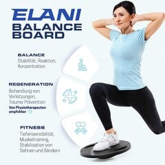 Elani Non -Slip Premium Balance Board, Fysioterapian vankka heilautalautakunta tasapainon ja koordinointin vahvistamiseksi jopa 150 kg aikuisille hinta ja tiedot | Tasapainotyynyt ja -laudat | hobbyhall.fi