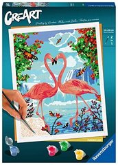 Ravensburger 4005556289912 Creart Love Flamingo 28991-Flamand Rose Amar, värikäs, vakiokoko hinta ja tiedot | Maalaa numeroiden mukaan | hobbyhall.fi