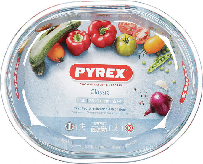 Pyrex Classic uunivuoka, 25 x 20 x 6 cm, 6 kpl hinta ja tiedot | Uunivuoat ja leivontavälineet | hobbyhall.fi