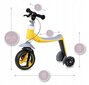 Kolmipyöräinen skootteri-polkupyörä MoMi Elios Led Rider 2in1, keltainen hinta ja tiedot | Kolmipyörät | hobbyhall.fi