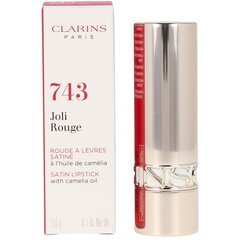 Huulipuna Clarins Joli Rouge Satin, 743 Cherry Red, 3.5 g hinta ja tiedot | Huulipunat, huulikiillot ja huulirasvat | hobbyhall.fi