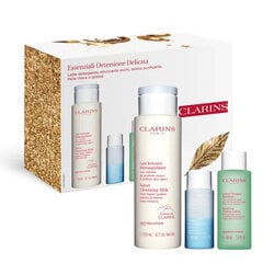 Kasvojenhoitosetti Clarins Essentials Delicate: puhdistusmaito, 200 ml + kasvovesi, 50 ml + silmämeikinpoistoaine, 30 ml hinta ja tiedot | Kasvojen puhdistusaineet | hobbyhall.fi