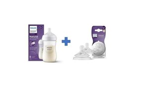 Pullo Philips Avent SCY903/01 tutilla SCY964/02, 260 ml hinta ja tiedot | Tuttipullot ja tarvikkeet | hobbyhall.fi