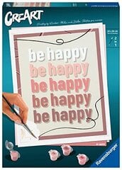 Ravensburger-maali numeroiden mukaan 23544 23544-Be Happy D/F/I/NL/EN/E hinta ja tiedot | Maalaa numeroiden mukaan | hobbyhall.fi